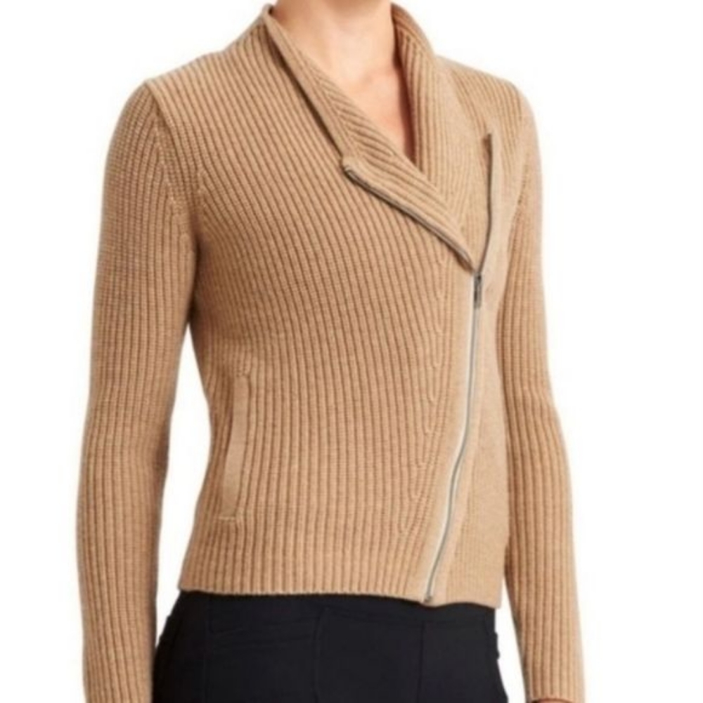 Athleta Tan Ribbed Sweater